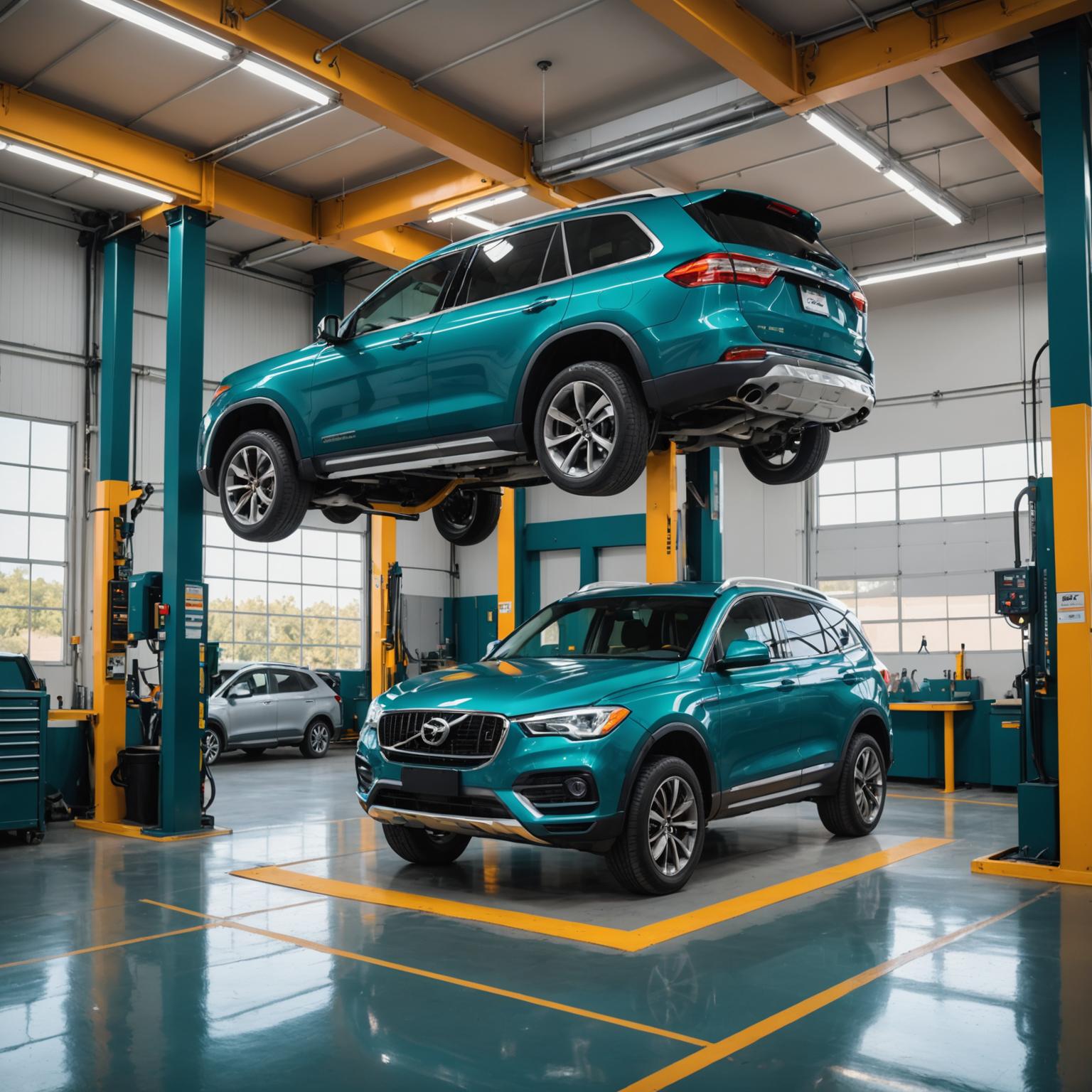 Mechanics at work inside the Zumofy Auto Care workshop in Petaling Jaya